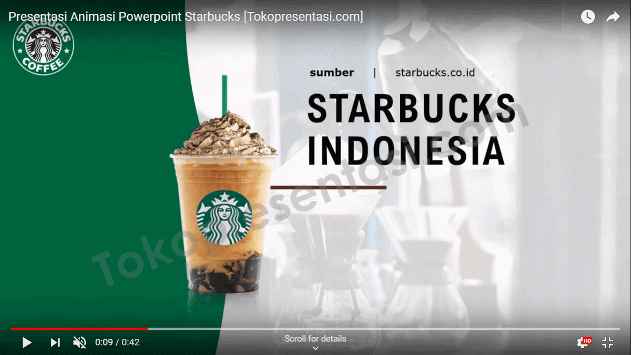 Desain Presentasi Animasi Powerpoint Starbucks
