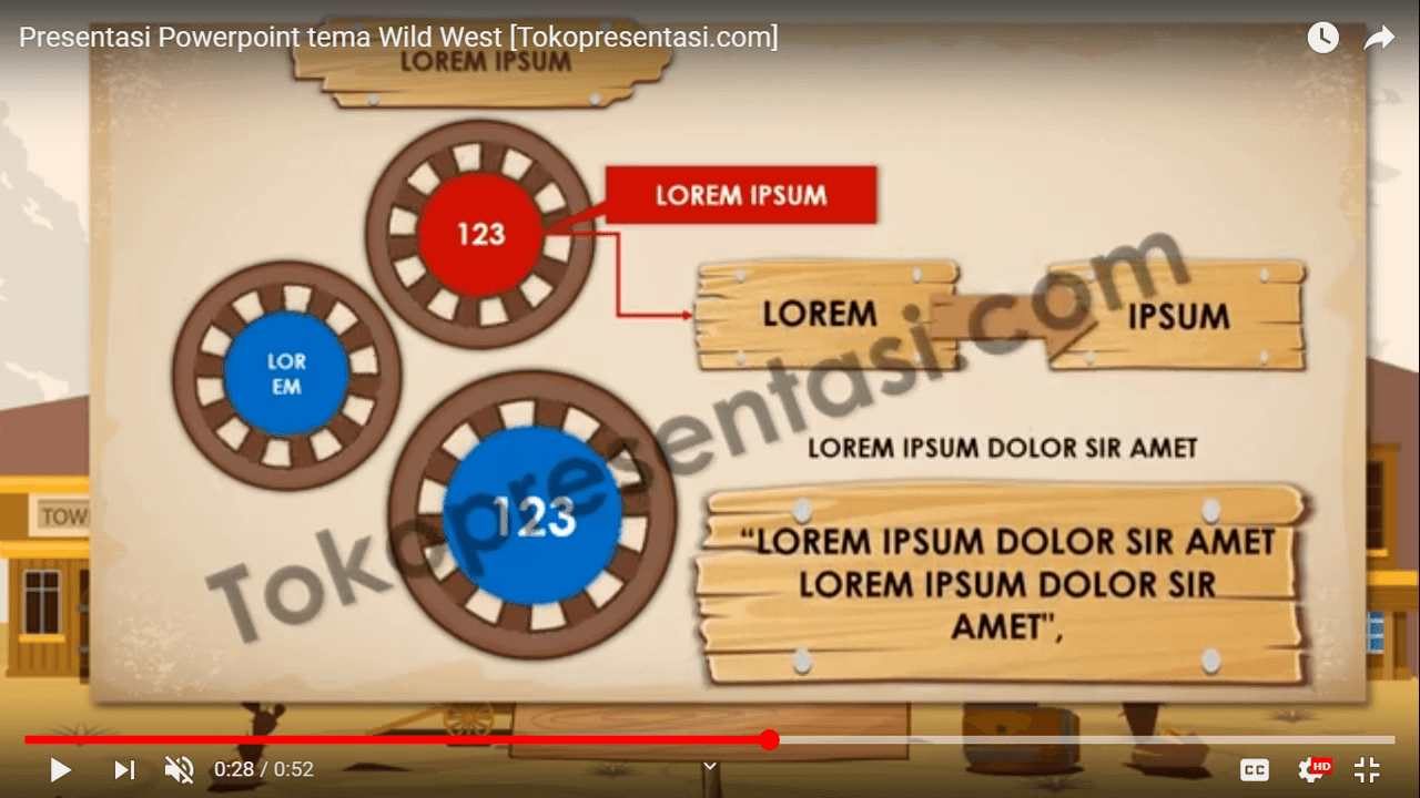 Tema Presentasi Powerpoint Wild West